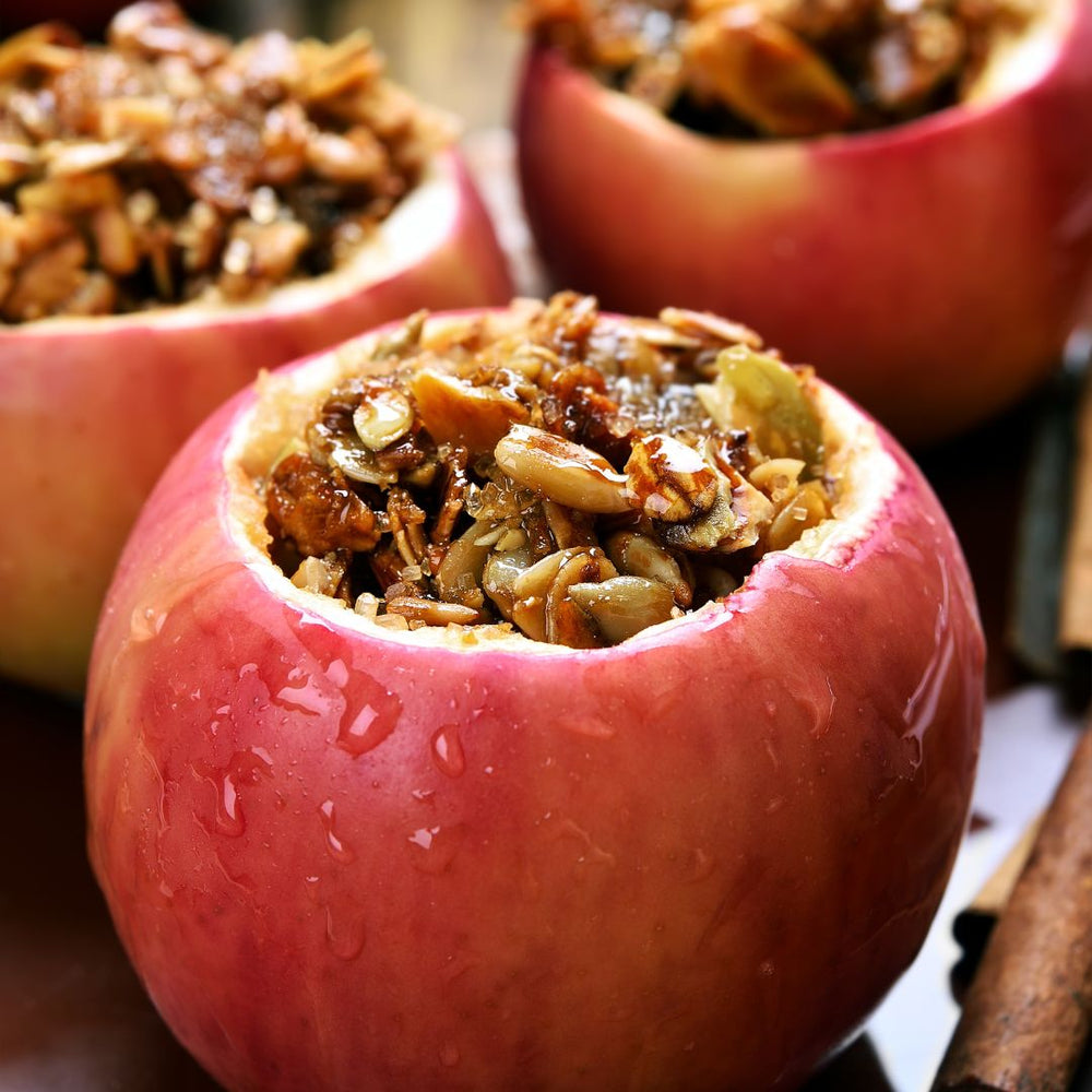Pomme au four et granola protéiné amandes et multigrains